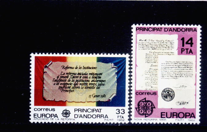 Andorre Espagnole 1982 - Yv.no.146/7 Neufs** - 1982