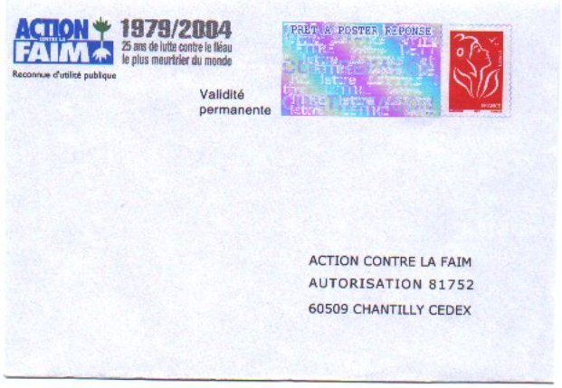 PAP Réponse Action Contre La Faim - Neuf - 0411052 - Prêts-à-poster: Réponse /Lamouche