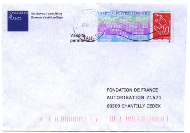 PAP Réponse Fondation De France - Oblitéré - N° 0509430 - Prêts-à-poster: Réponse /Lamouche