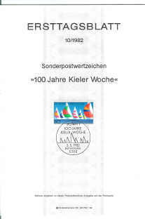 VOILE PREMIER JOUR 100ANS BONN 1982 DOCUMENT OFFICIEL - Voile