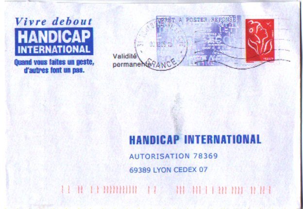 PAP Réponse Handicap International - Oblitéré - N° 0509613 - PAP: Antwort/Lamouche