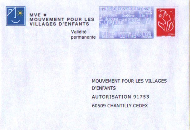 PAP Réponse Mouvement Pour Les Villages D'enfants - Neuf - N° 0511119 - Prêts-à-poster: Réponse /Lamouche