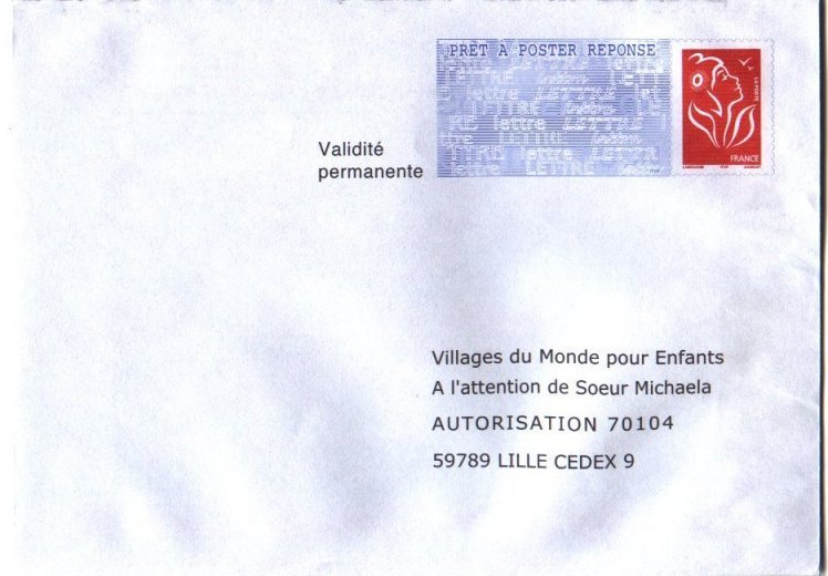 PAP Réponse Villages Du Monde Pour Enfants - Neuf - N° 0501099 - PAP: Antwort/Lamouche