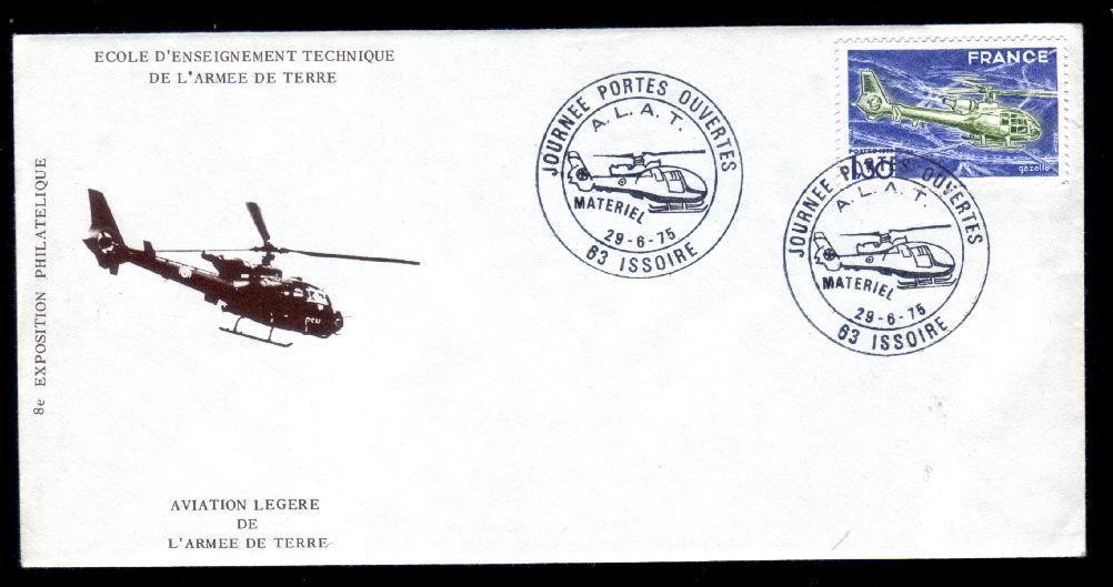 France 1975 Cover  With Helicopters"Materiel" - Helicopters
