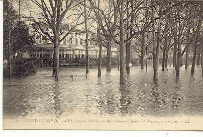 1413 Inondations De Paris Aux Champs Elysées Restaurant Ledoyen LL 78 - Champs-Elysées