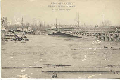 1435 Crue De La Seine Le Pont Mirabeau ED - Inondations De 1910