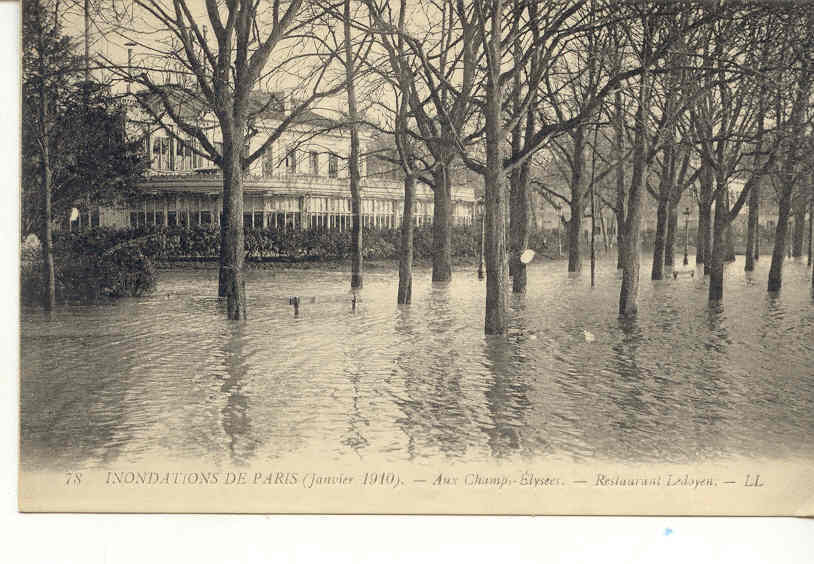 1475 Inondations De Paris Aux Champs Elysées Restaurant Ledoyen LL 78 - Champs-Elysées
