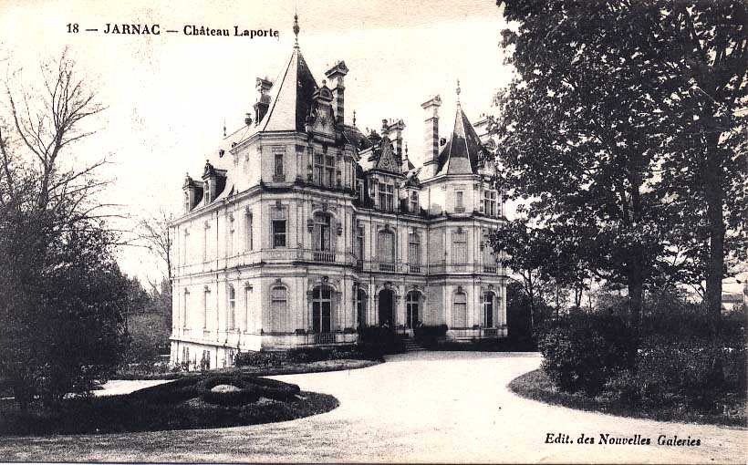 Cpa Jarnac (16, Charente) Château Laporte. 1917 - Jarnac