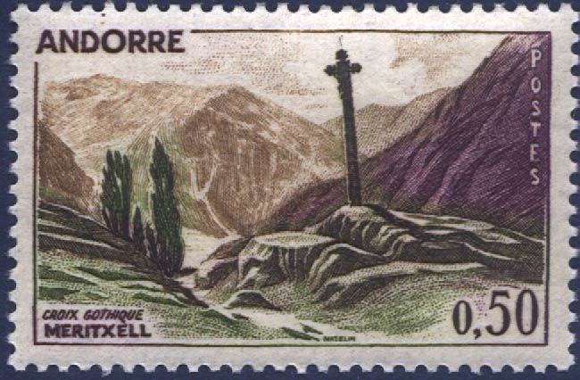 ANDORRE. 1961-71 N° 161 La Croix Gothique De Meritxell - Unused Stamps