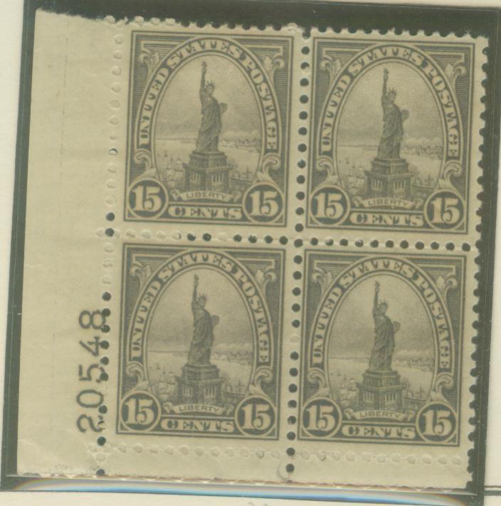 USA ---- LIBERTY---BLOCK OF 4 ---WITH  NUMBER CORNER - Unused Stamps