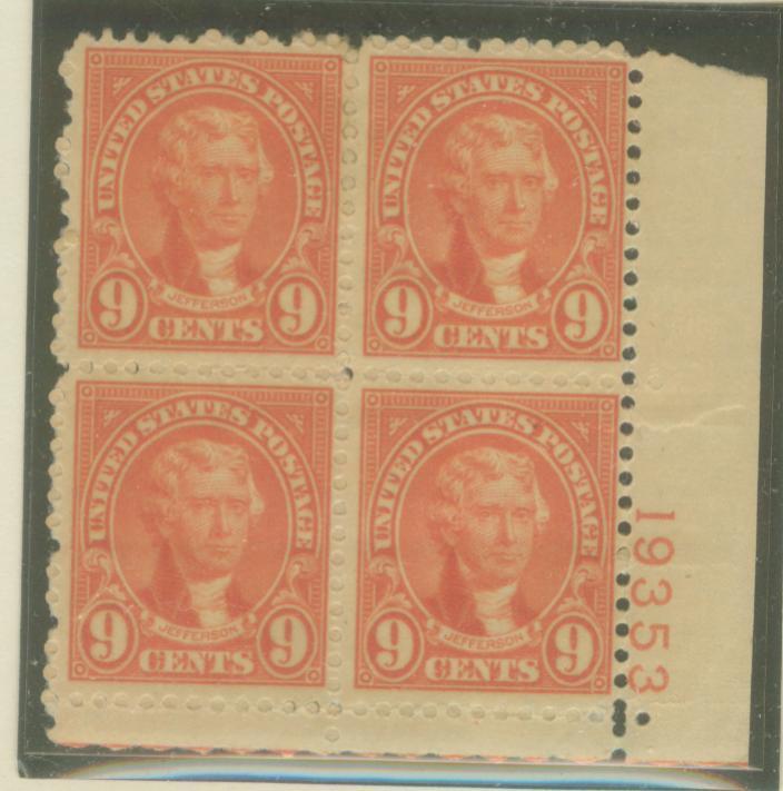 USA ---- JEFFERSON---BLOCK OF 4 ---WITH  NUMBER CORNER - Unused Stamps