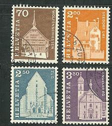 SWITZERLAND 1967 Used Stamp(s) Definitives 862-865 #3767 - Used Stamps