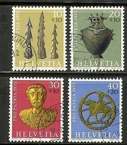 SWITZERLAND 1972 Used Stamp(s) Pro Patria 971-974 #3795 - Usati