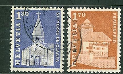 SWITZERLAND 1966 Used Stamp(s) Definitives 831-832 #3759 - Used Stamps