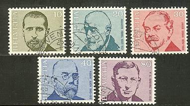SWITZERLAND 1971 Used Stamp(s) Famous Medicins 955-959 #3790 - Used Stamps