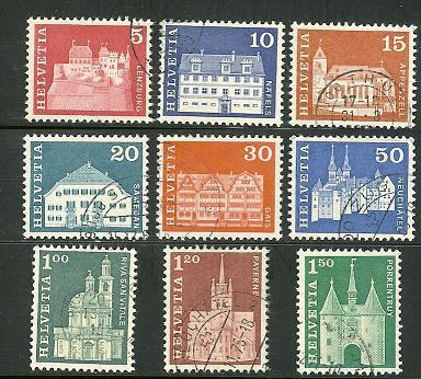 SWITZERLAND 1968 Used Stamp(s) Definitives 878-886 #3771 - Used Stamps