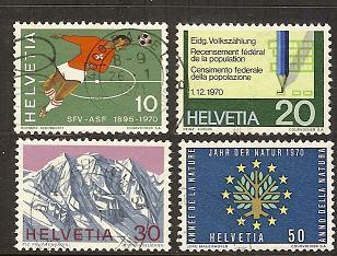 SWITZERLAND 1970 Used Stamp(s) Mixed Issue 929-932 #3783 - Used Stamps