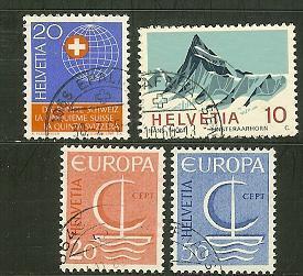 SWITZERLAND 1966 Used Stamp(s) Various 841-844 #3762 - Used Stamps