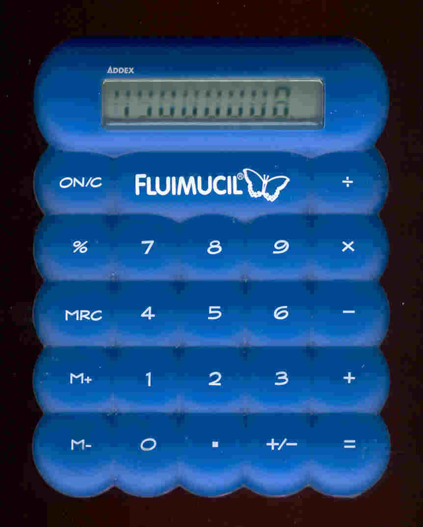 Calculette " Fluimucil - Pub Pharmacie . - Autres & Non Classés