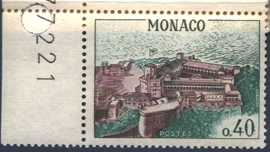 MONACO.1960-65. N°545A. Vue Aérienne Du Palais Princier - Other & Unclassified