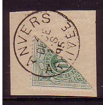 Belgie Demi Halve TX1 ANVERS ARRIVEE 1895 - Briefmarken