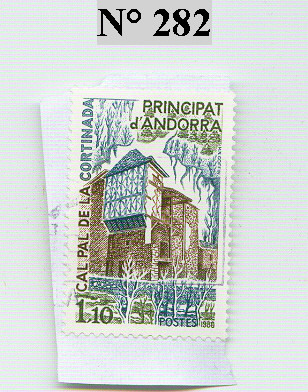 Timbre D´andorre N° 282 Sur Fragment - Usados