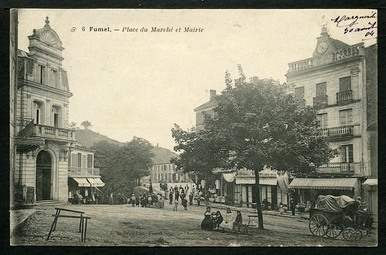 47 - FUMEL - Place Du Marché Et Mairie - Autres & Non Classés