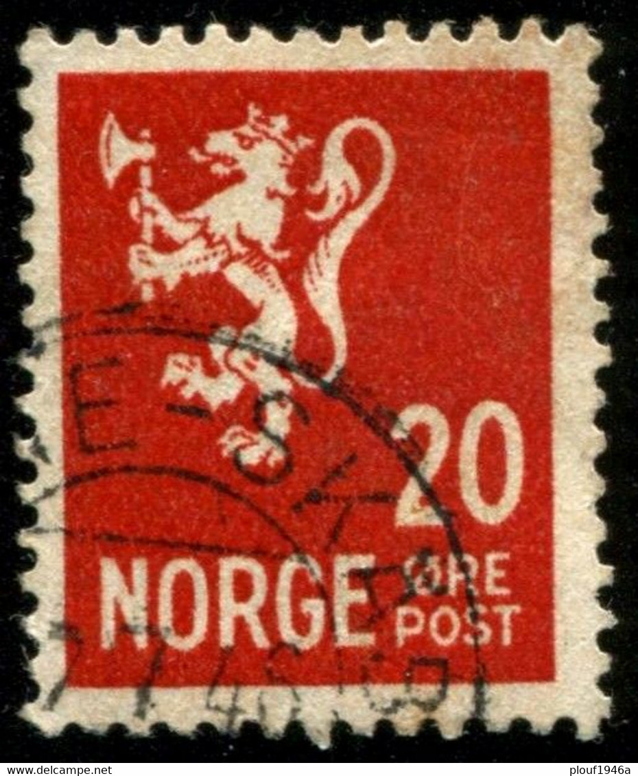 Pays : 352,02 (Norvège : Haakon VII)  Yvert Et Tellier N°:   229 A (o)  (Type I) - Oblitérés