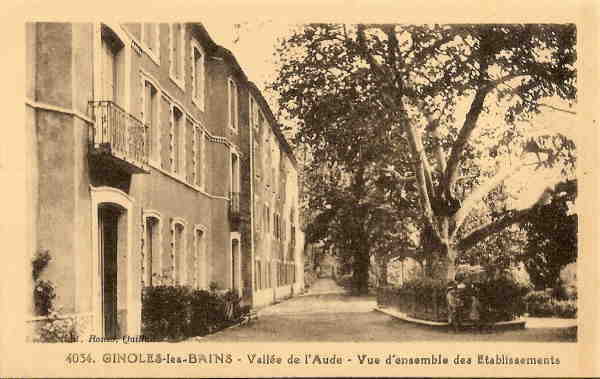 Ginoles Les Bains-bains-vue D Ensemble Des Etablissements -tres Bon Etat-ref 1108 - Axat