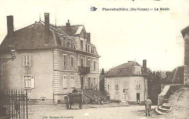 87 - HAUTE VIENNE - PIERRE BUFFIERE - MAIRIE - PETITE ANIMATION - Pierre Buffiere