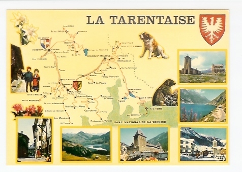 Carte Géographique: La Tarentaise, Conflans, Roselend, Moutiers, Pralognan, Tignes, Iseran (06-426) - Pralognan-la-Vanoise