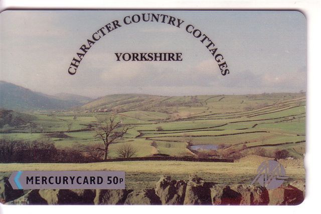 United Kingdom - England Mercury Card ( Mercurycard ) - Character Country Cottages Yorkshire # 1.  -  MINT Card - Mercury Communications & Paytelco