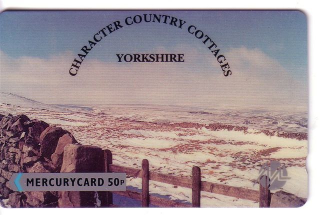 United Kingdom - England Mercury Card ( Mercurycard ) - Character Country Cottages Yorkshire # 3.  -  MINT Card - Mercury Communications & Paytelco