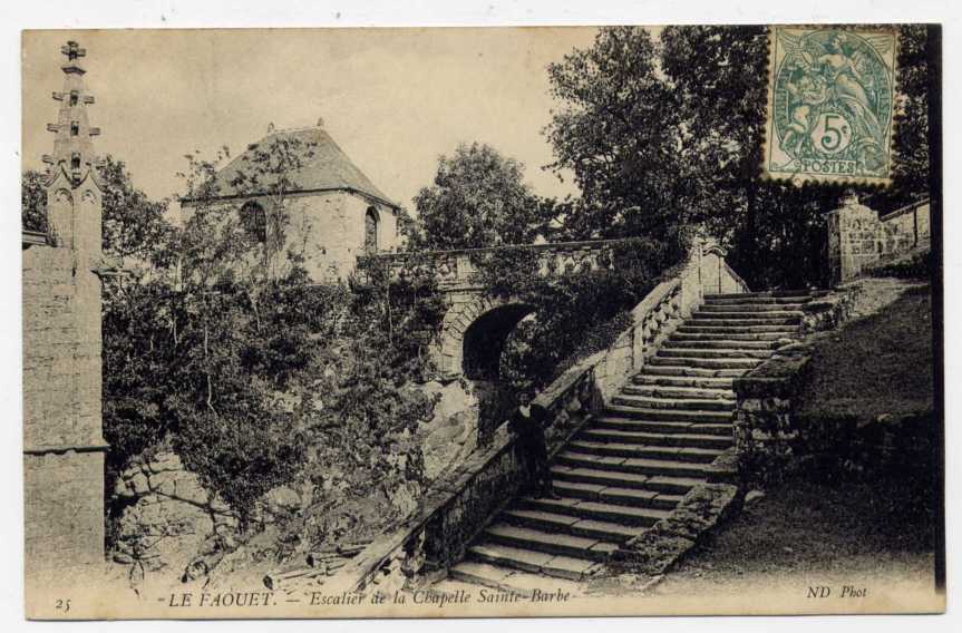 Réf 74  - LE FAOUET - Escalier De La Chapelle Sainte-Barbe (1907) - Le Faouet