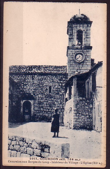 ALPES MARITIME - Gourdon - Interieur Du Village - L'eglise - Gourdon