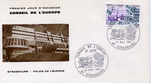 Conseil De L'Europe 2 FDC Strasbourg 21 11 1981 - Cartas & Documentos