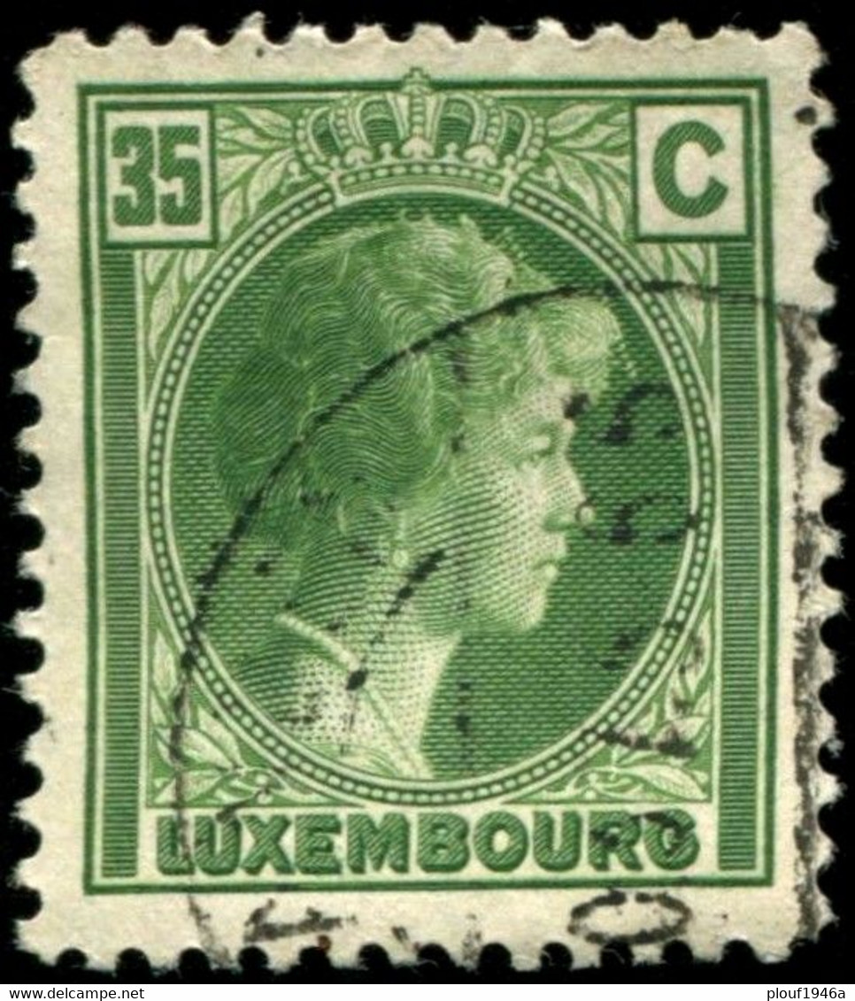 Pays : 286,04 (Luxembourg)  Yvert Et Tellier N° :   221 (o) - 1926-39 Charlotte Rechterzijde