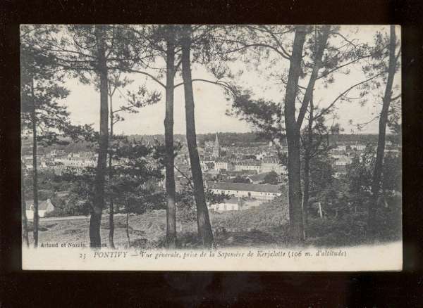 Pontivy Vue Générale Prise De La Sapinière Kerjalotte édit.artaud Nozais N° 23 - Pontivy