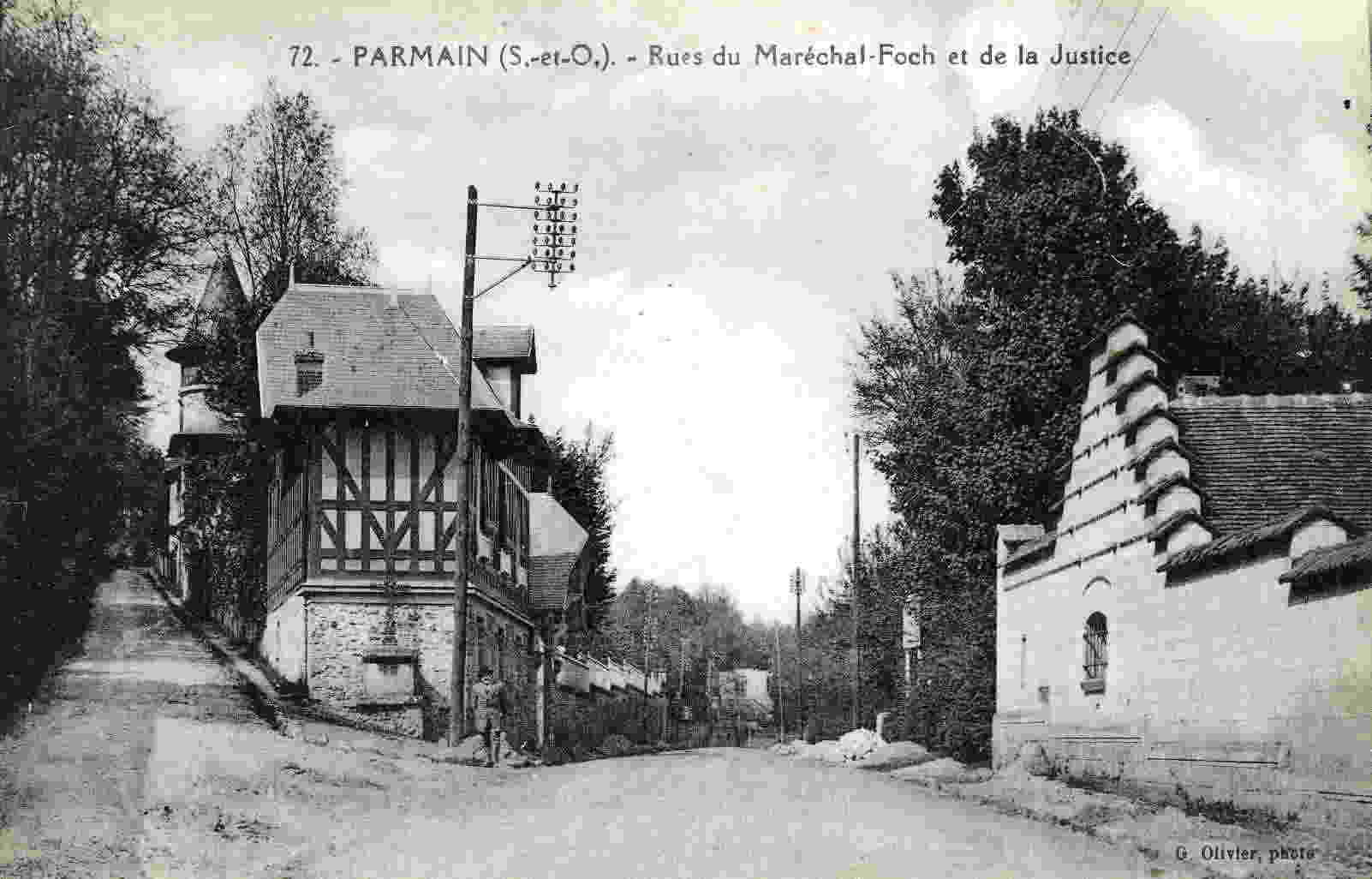 PARMAIN - Rues Du Maréchal Foch Et De La Justice - Parmain
