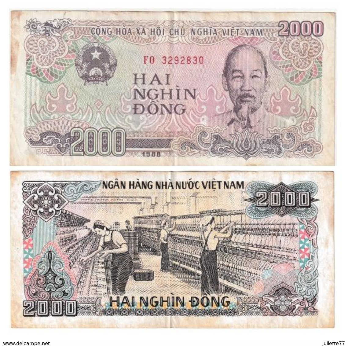 Billets - VIET-NAM, LOT DE 8 BILLETS De 200, 1000, 2000 Et 10000 DONG - Viêt-Nam