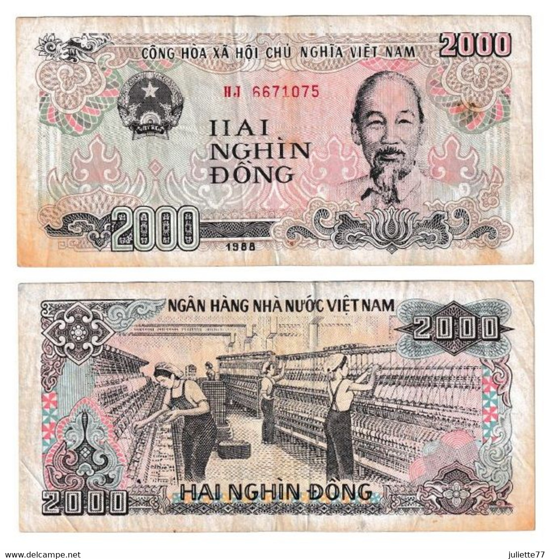 Billets - VIET-NAM, LOT DE 8 BILLETS De 200, 1000, 2000 Et 10000 DONG - Viêt-Nam