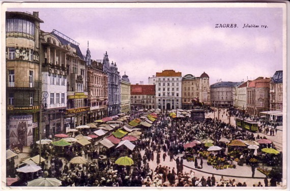 YOUGOSLAVIE Zagreb Jelacicev Trg Marché - Yougoslavie