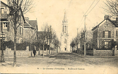 78 - YVELINES - LE CHESNAY - BOULEVARD CENTRAL - EGLISE - Le Chesnay