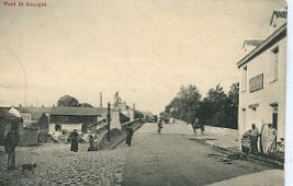 CARTE PHOTO - Pont De Saint Georges - Café Du Port J BAUGE - To Identify