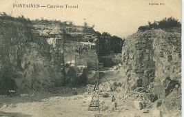 CARTE PHOTO -  FONTAINES - Carriére Touzel - A Identifier