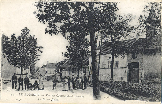 93 - SEINE ST DENIS - LE BOURGET - RUE DU COMMANDANT BAROCHE - FERME NOLLE - CARTE ANIMEE - Le Bourget