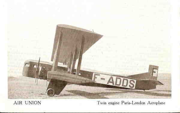 Air Union -twin Engine Paris London Aeroplane -bon Etat Ref No 38 - 1946-....: Moderne