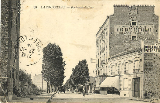 93 - SEINE ST DENIS - LA COURNEUVE - BD PASTEUR - MAISON ALEXIS CAFE RESTAURANT - BOULANGERIE - TRES BEAU PLAN ANIME - - La Courneuve