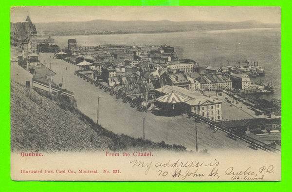 QUEBEC DE LA CITADELLE - CARTE A VOYAGÉE ENVIRON 1908 - ILLUSTRATED POST CARD CO - - Québec - La Citadelle