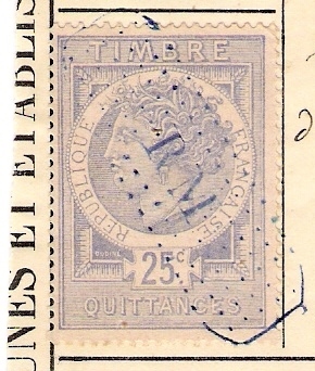 Timbres Fiscaux QUITTANCE  Sur Document. Narbonne, 1889. - Autres & Non Classés